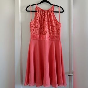 Coral Cocktail Dress x BCBGMAXAZRIA